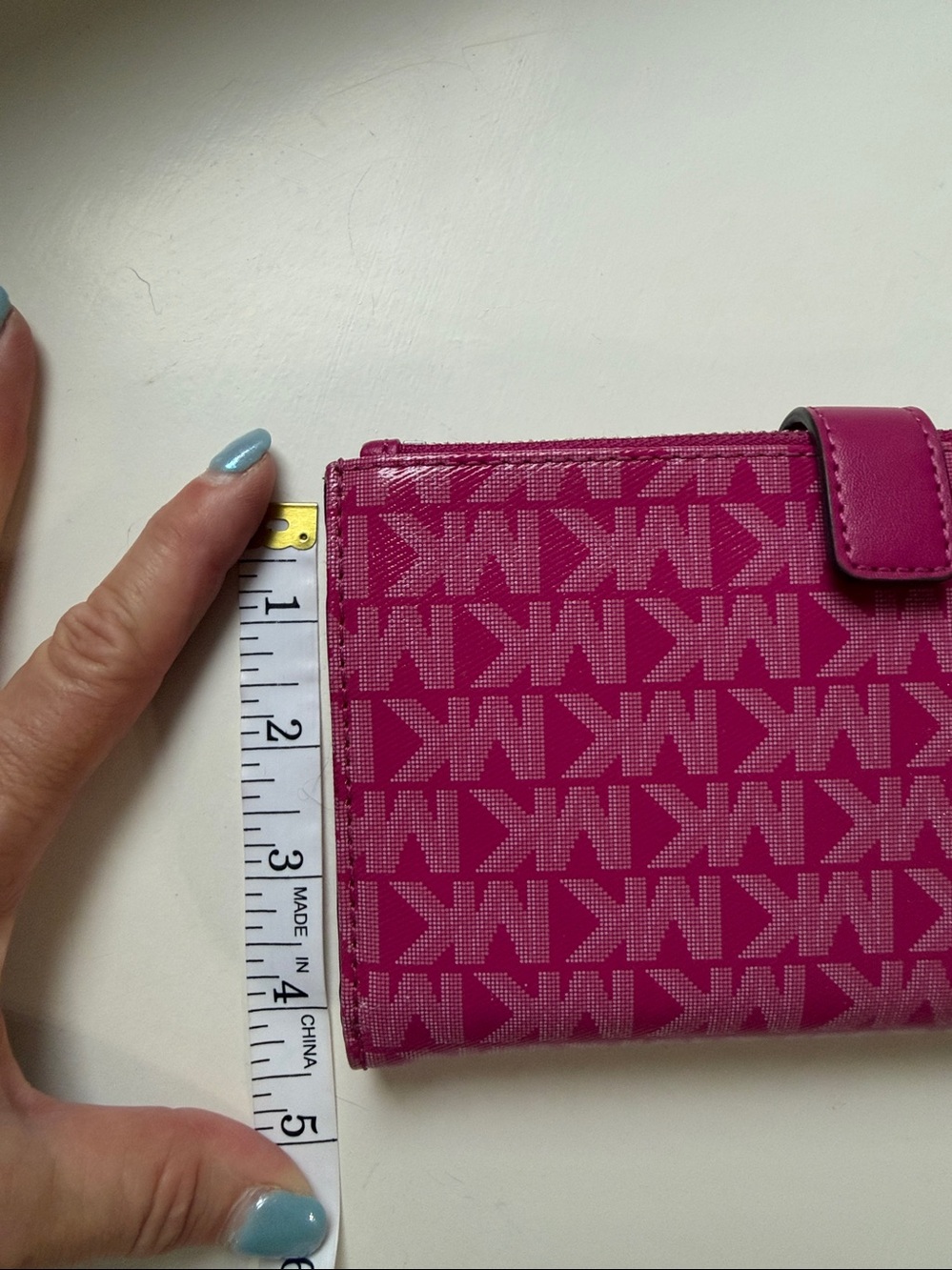 Michael Kors Fuchsia MK Pattern Wristlet - Picture 9 of 9